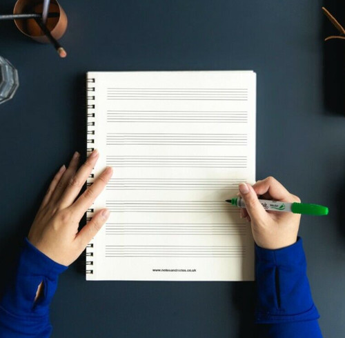 Music composition notebook - a4,