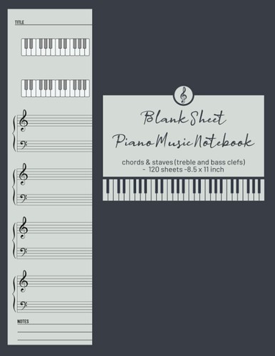 Blank sheet piano - blank, music