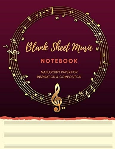 Blank sheet music notebook - music,