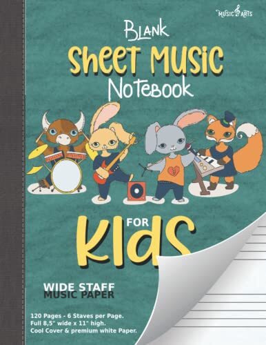 Blank sheet music notebook - music,