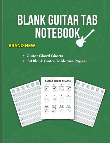 Green blank guitar tab - green,