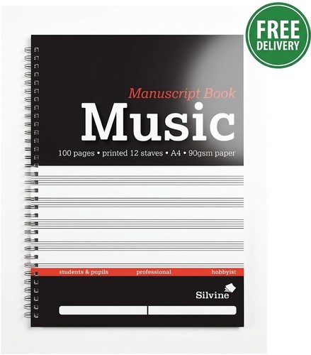 Music manuscript book 12 - a4,