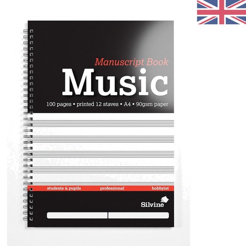 Stave music notebook - a4, 12-stave