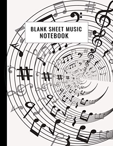 Blank sheet music notebook - blank,