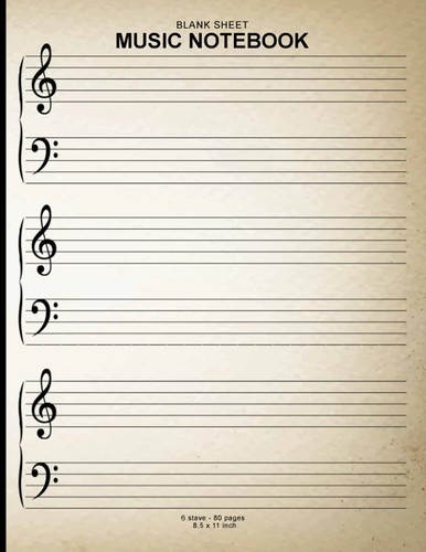Blank sheet music notebook - sheet,